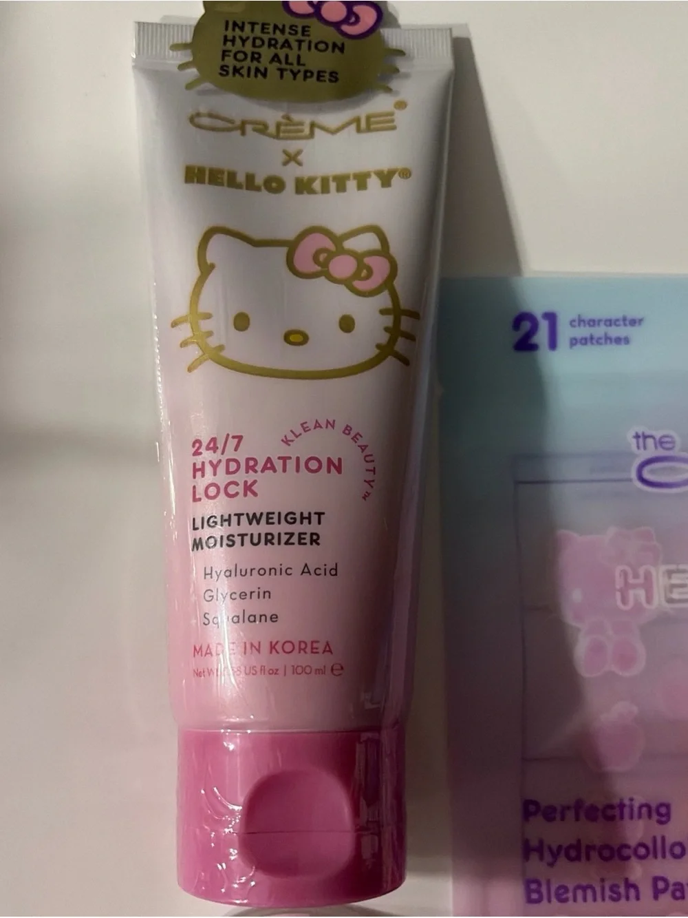 The Creme Shop x Hello Kitty Moisturizer, 24/7 Hydration Lock & Blemish Patches
